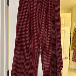 Stylish Red Patterned Women's Pants